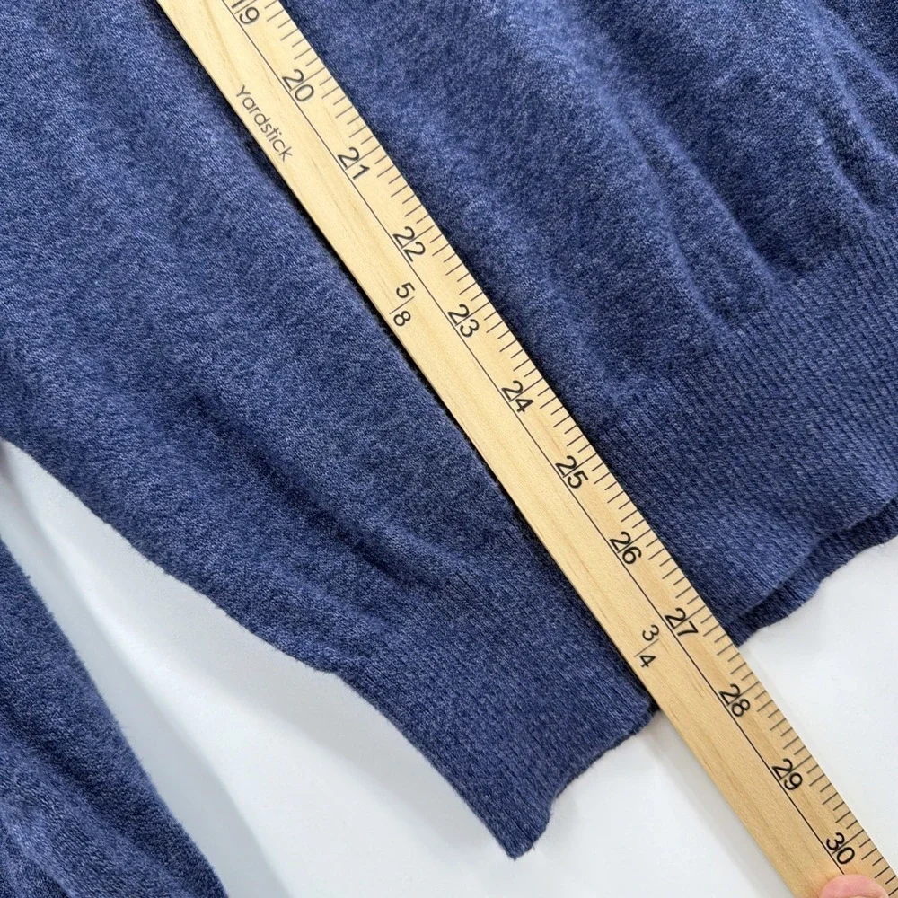 Johnnie-O Men's‎ Large Helios Blue 1/4 Zip Pullover Sweater Cotton Silk Blend
